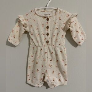 PRIMARK Adorable Cream Romper with Floral Print